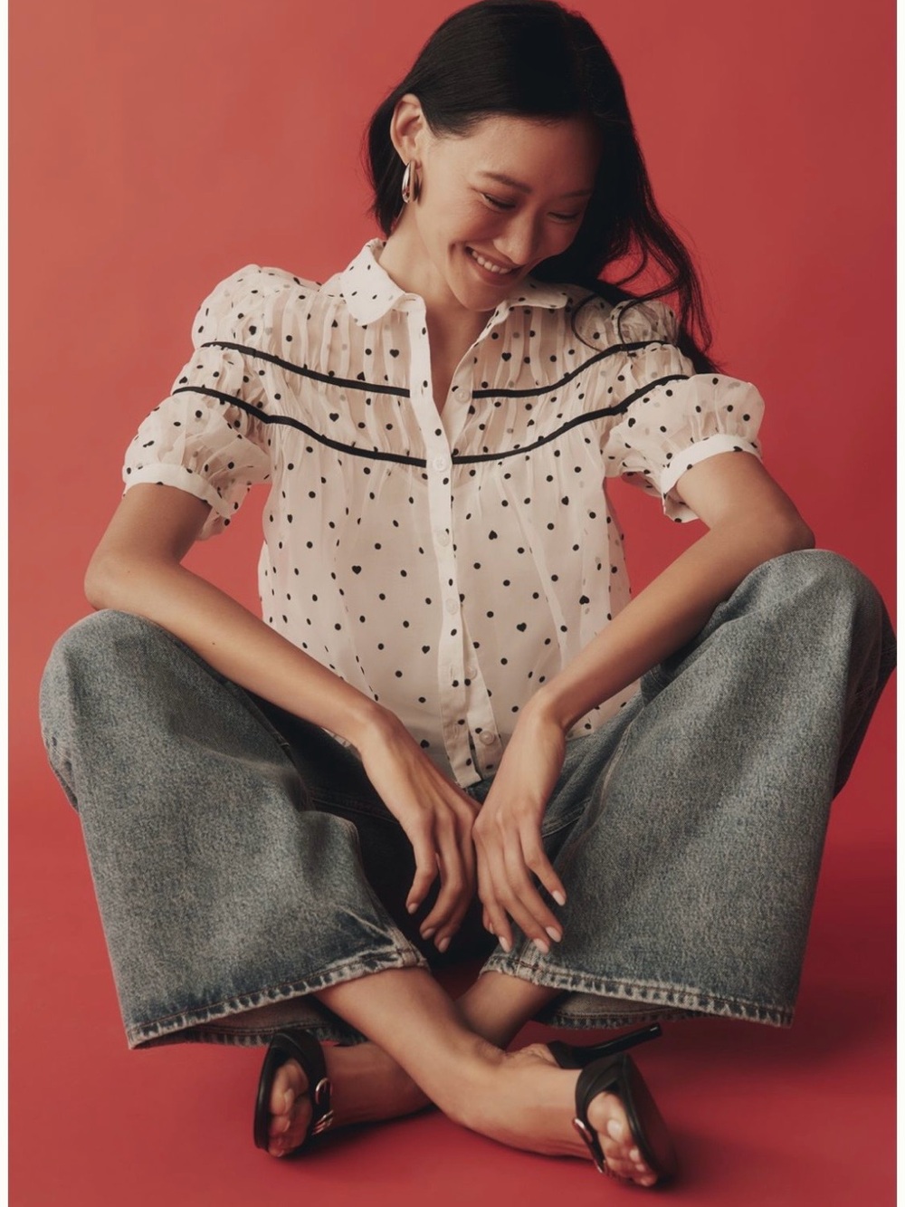 Leandra Shirred Yoke Blouse by Maeve